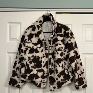 12th Tribe Cowprint Jacket Size Medium
